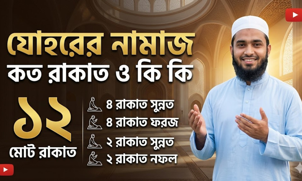 যোহরের নামাজ কত রাকাত ও কি কি: বিস্তারিত গাইড