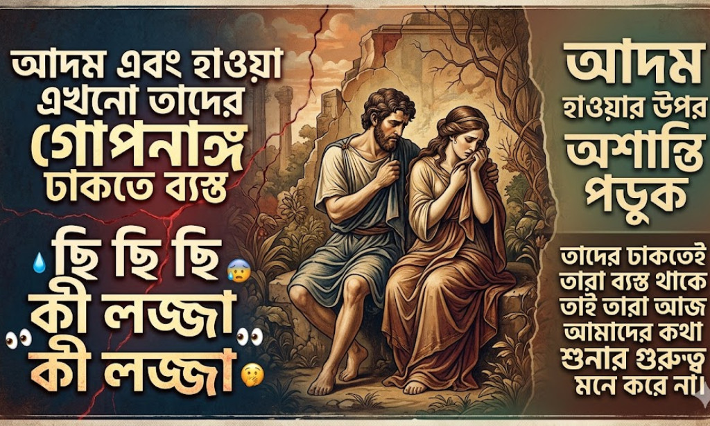 আদম এবং হাওয়ার আদিম লজ্জা: একটি বিদ্রূপাত্মক ও সমালোচনামূলক দৃষ্টিভঙ্গি