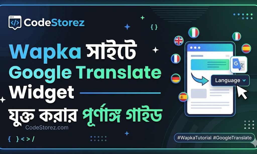 Wapka সাইটে Google Translate Widget যুক্ত করার পূর্ণাঙ্গ গাইড