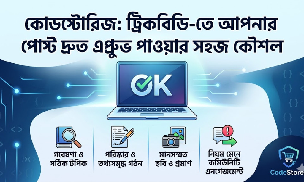 Trickbd-তে আপনার পোস্ট দ্রুত এপ্রুভ পাওয়ার সহজ কৌশল