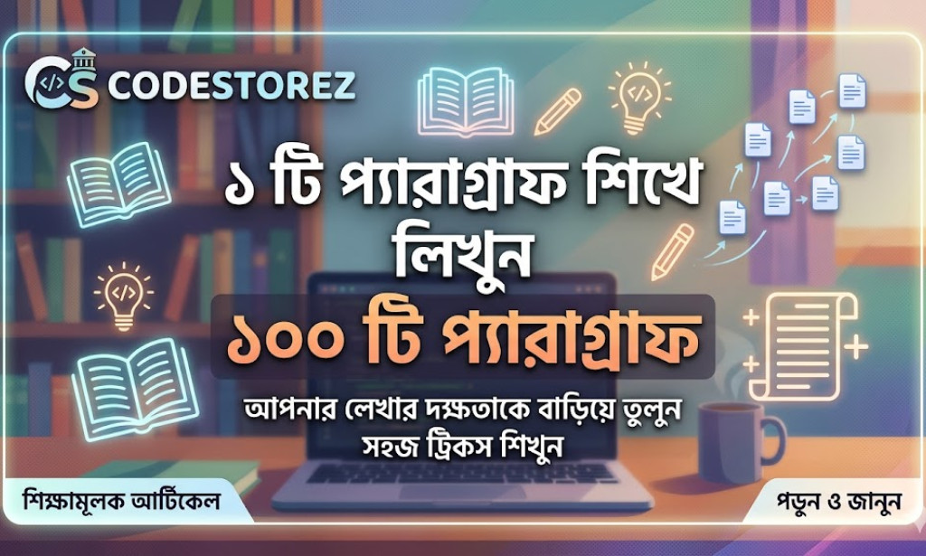 ১ টি প্যারাগ্রাফ শিখে ১০০ টি প্যারাগ্রাফ লেখার সহজ কৌশল (Magic Template)