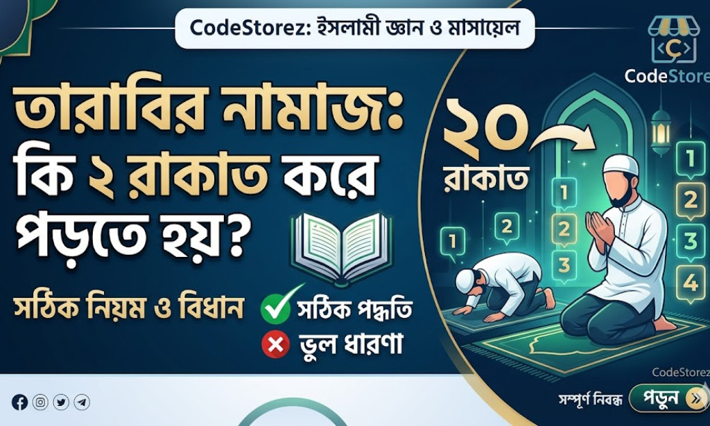 তারাবির নামাজ কি ২ রাকাত করে পড়তে হয়? | বিস্তারিত জেনে নিন