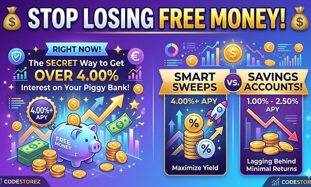 💰 STOP LOSING FREE MONEY! 💰 The SECRET Way to Get OVER 4.00% Interest on Your Piggy Bank Right NOW! Smart Sweeps vs. Savings Accounts!