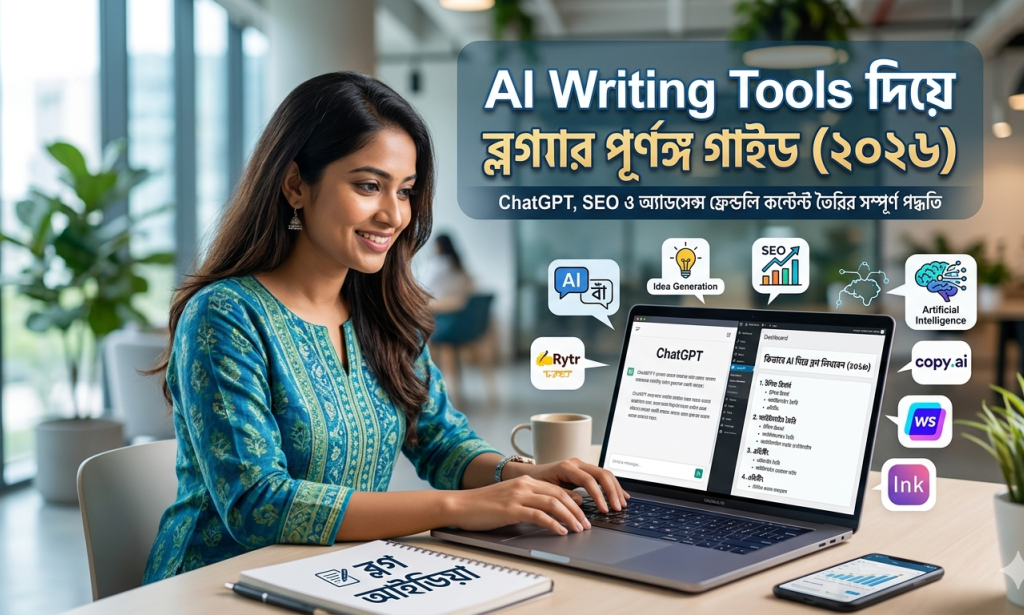 AI Writing Tools দিয়ে ব্লগ লেখার পূর্ণাঙ্গ গাইড (২০২৬)