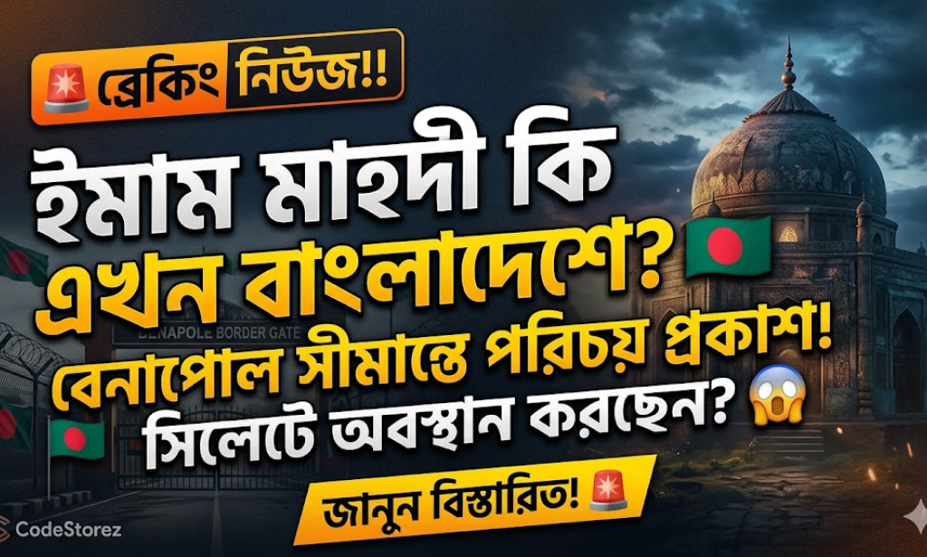 🚨 ব্রেকিং নিউজ!! ইমাম মাহদী এখন বাংলাদেশে 🇧🇩 বেনাপোল সীমান্তে পরিচয় প্রকাশ! সিলেটে অবস্থান করছেন? 😱 জানুন বিস্তারিত! 🚨