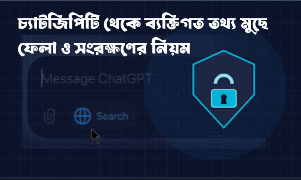 চ্যাটজিপিটি থেকে ব্যক্তিগত তথ্য মুছে ফেলা ও সংরক্ষণের নিয়ম